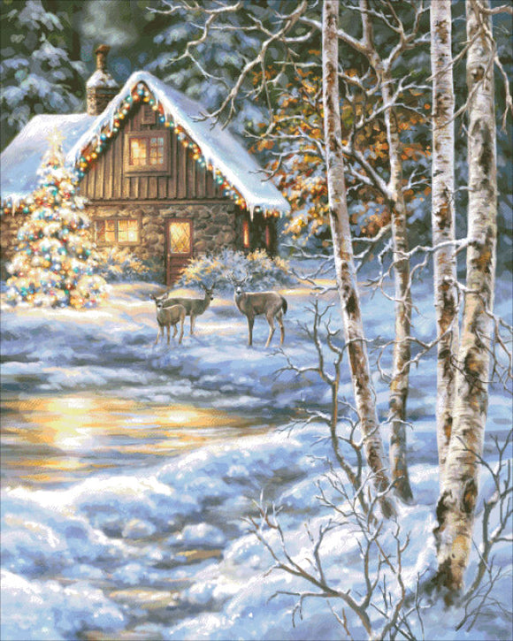 The Snowy Path Cross Stitch By Dona Gelsinger
