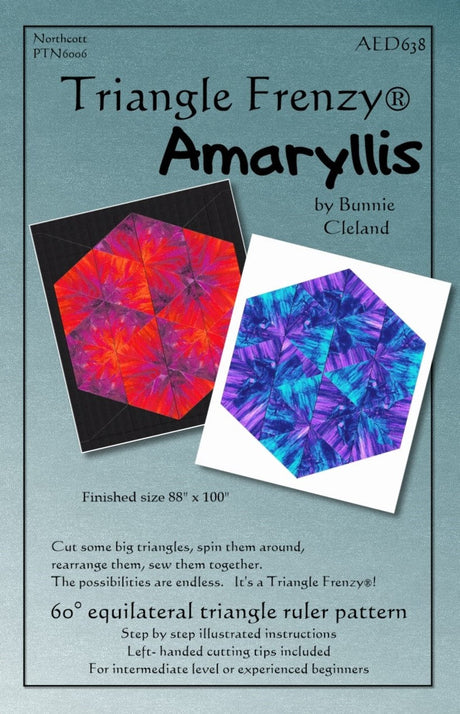 Amaryllis Quilt Pattern by Triangle Frenzy