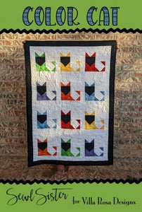 Color Cat Quilt Pattern by Villa Rosa Designs