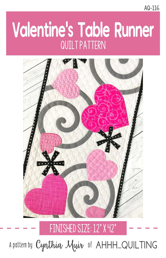 Valentine's Table Runner Pattern by Ahhh...Quilting
