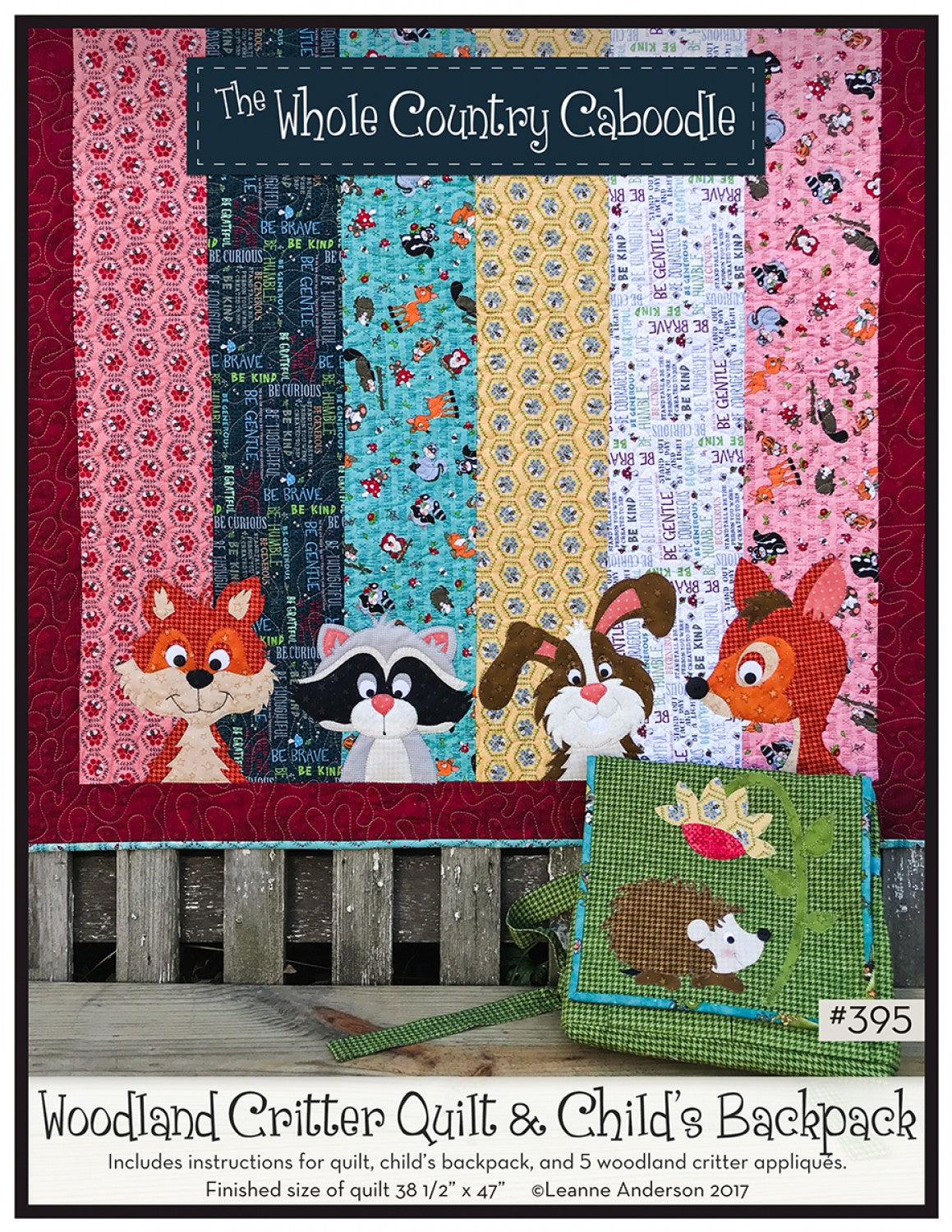 Woodland Critter Quilt & Child's Backpack Quilters Pattern Quilting