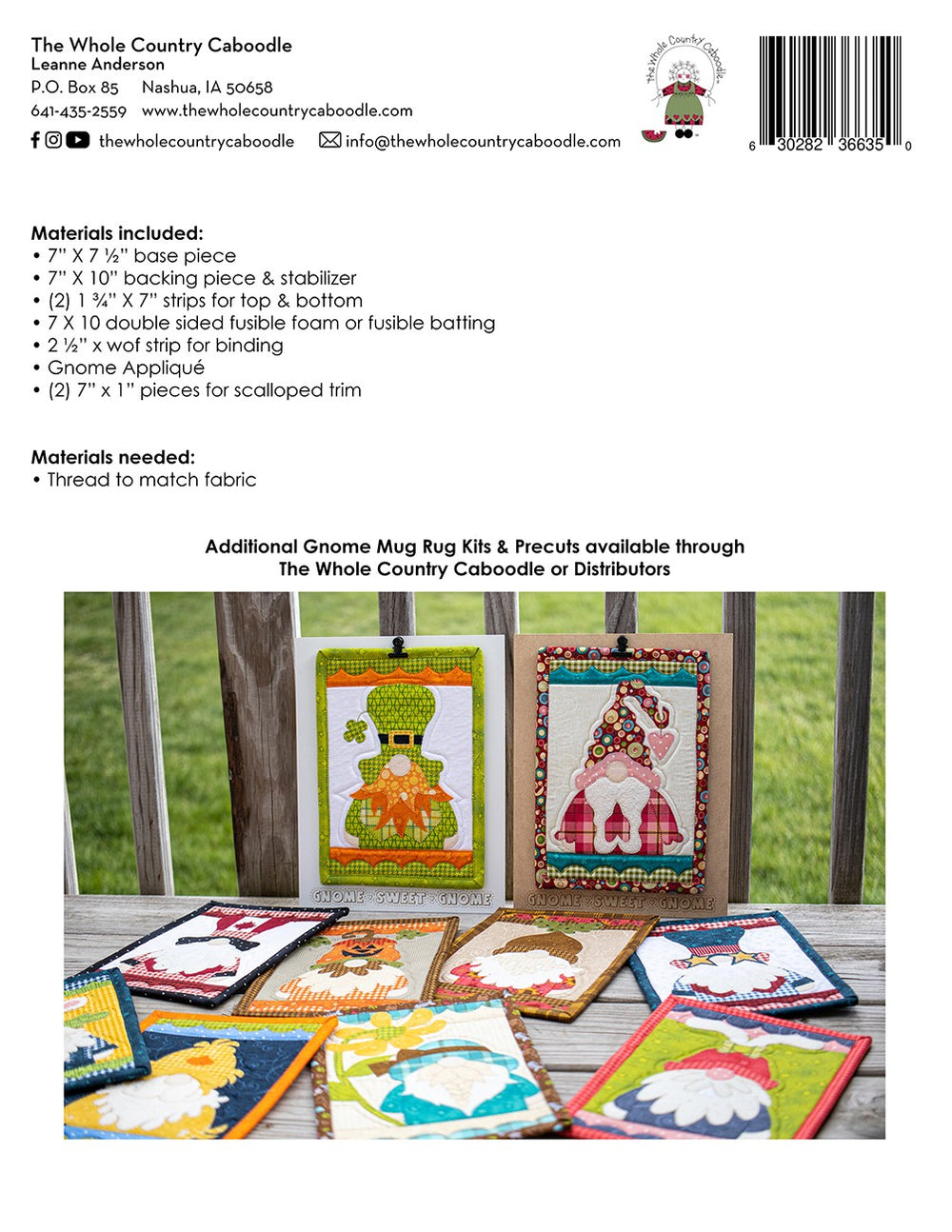 Wanda Quilt Pattern Wanda the Witch Gnome Mug Rug Kit Quilt Patterns – Quilting Books ...