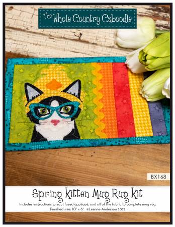 Spring Kitten Mug Rug Kit by Whole Country Caboodle
