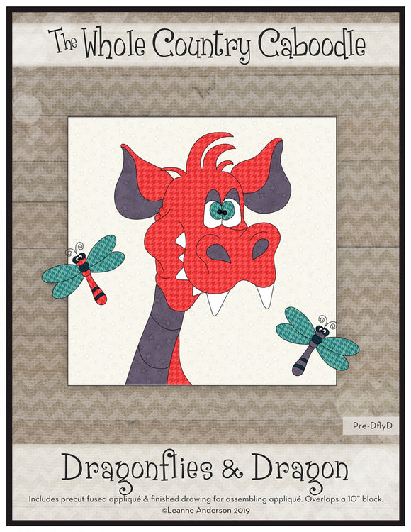 Dragonflies & Dragon Precut Fused Applique Pack