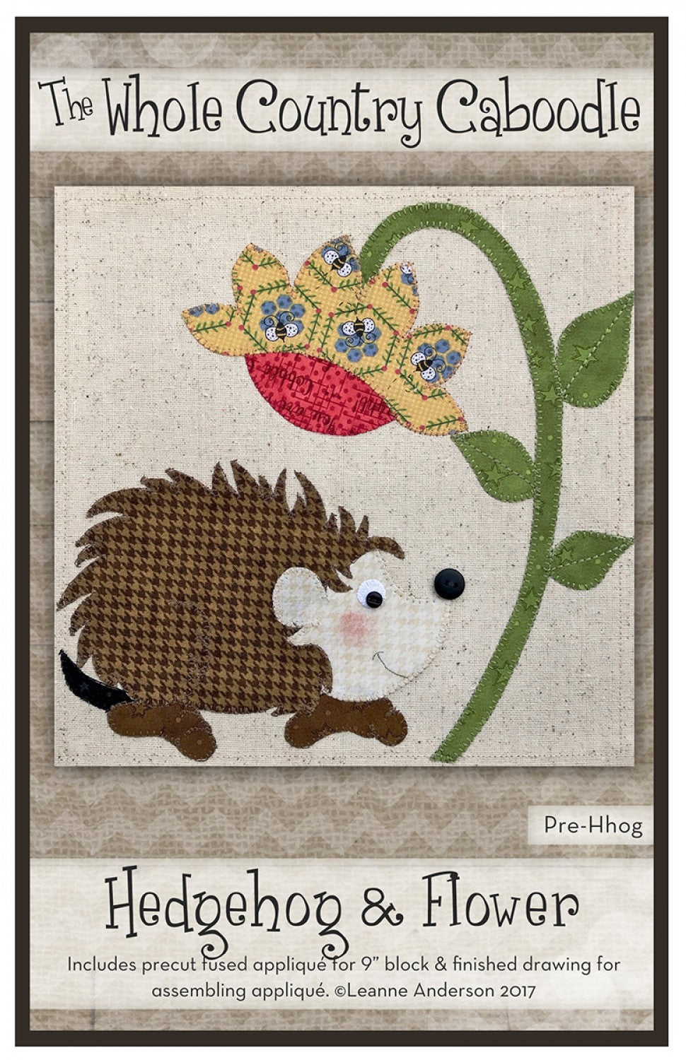 Hedgehog & Flower Precut Fused Applique Pack