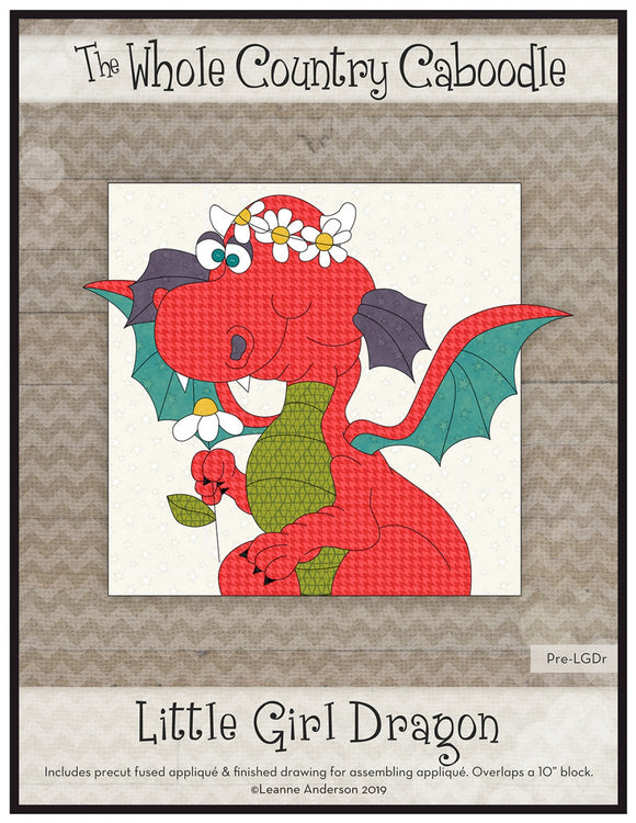 Little Girl Dragon Precut Fused Applique Pack