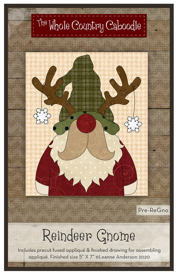 Reindeer Gnome Precut Fused Applique Pack