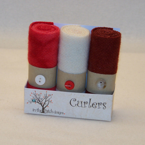 Wool Curlers 4in x 16in Candy Cane