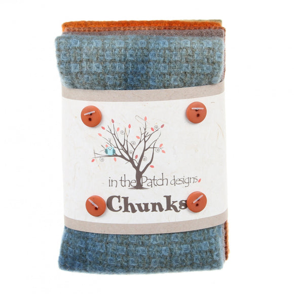 Autumn Wool Chunks 5pc 9in x 10in