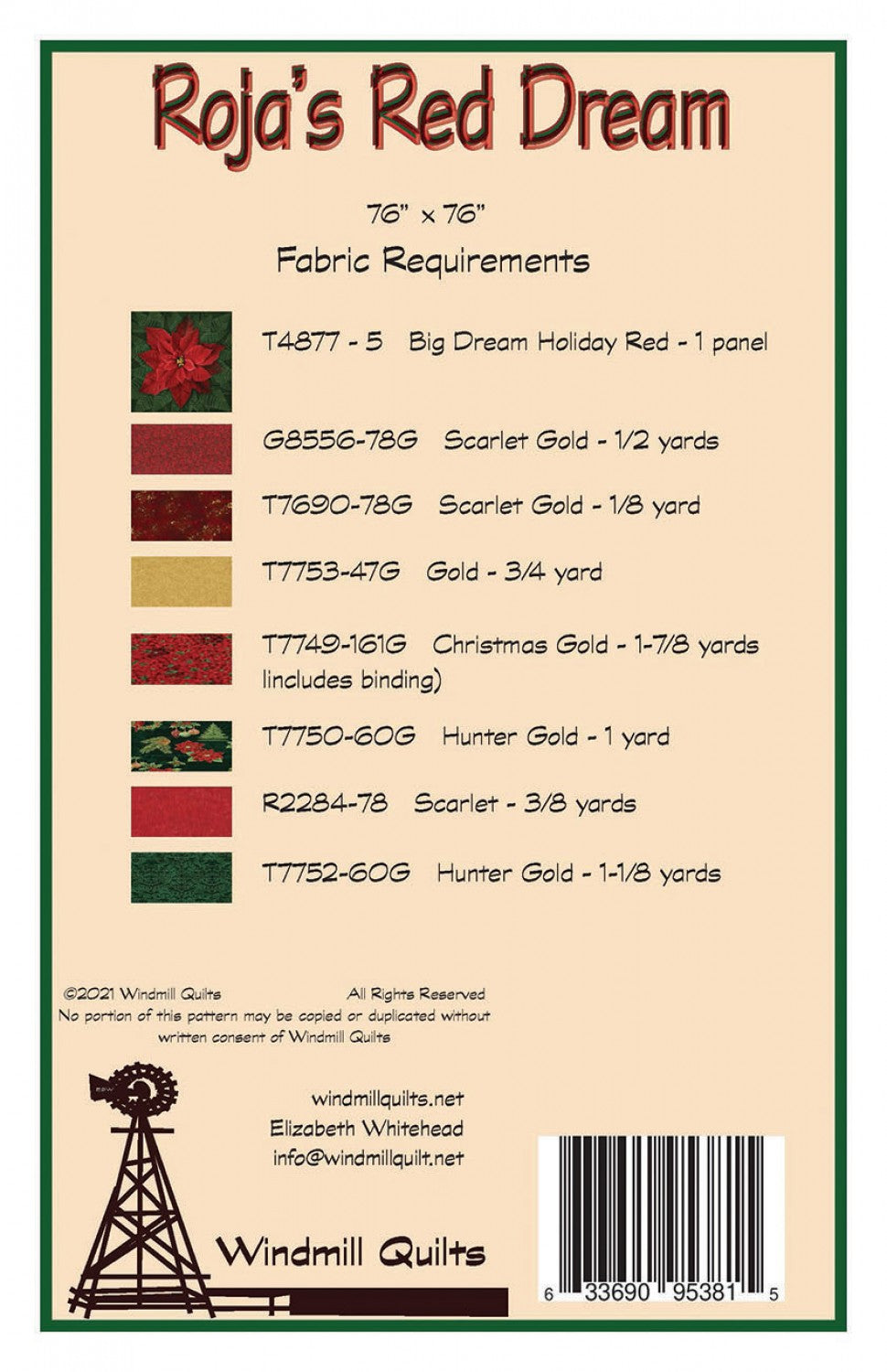 Roja's Red Dream Patterns – Quilting Books Patterns and Notions