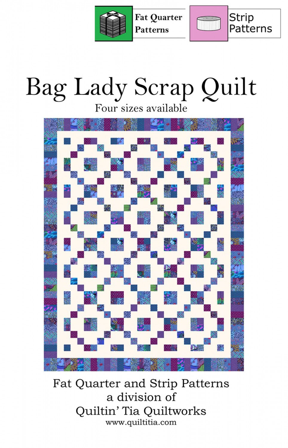 Bag Lady Scrap Quilt 2-1/2in Strip Quilt Pattern