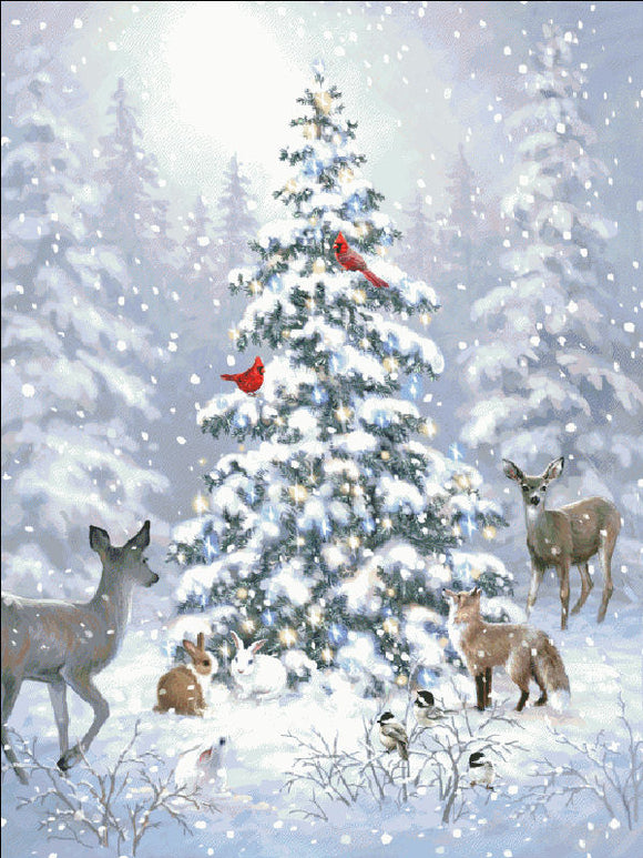 Stocking Christmas Tree Farm 2 Cross Stitch By Dona Gelsinger