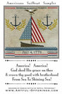 Americana Sailboat Sampler by Artful Offerings