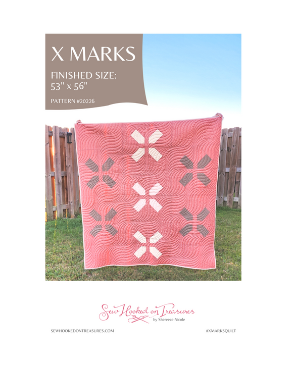 X Marks Downloadable Pattern fom Sew Hooked On Treasures