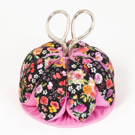 Pin Cushion Dome Black Pink Floral by Dritz