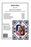 Back of the Santa Stars Quilt Pattern by Pine Tree Country Quilts