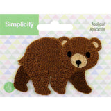 Bear applique on its packaging