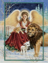 Beginner Angel Lion and Lamb Cross Stitch By Dona Gelsinger