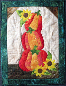 Pumpkins and Sunflowers Wall Quilt Pattern by the Rose Cottage Quilting