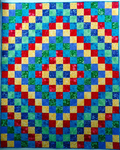 Trip Around the World Brights Quilt Pattern by Rose Cottage Quilting