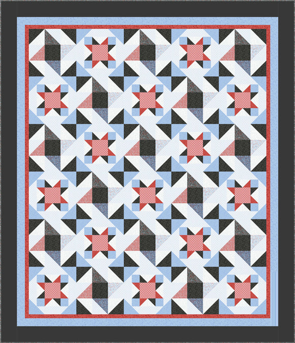 Stars and Plaids Quilt Pattern by Rose Cottage Quilting