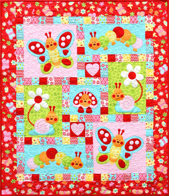 Bugsy Red Downloadable Pattern by Kids Quilts