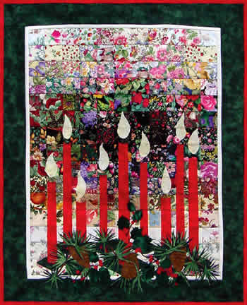 “Christmas Candlelight” Watercolor Quilt Kit