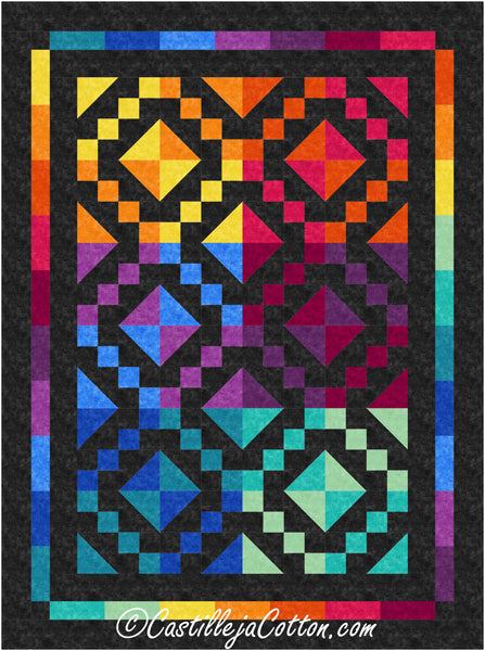 Jewel Box Lap Quilt Pattern by Castilleja Cotton
