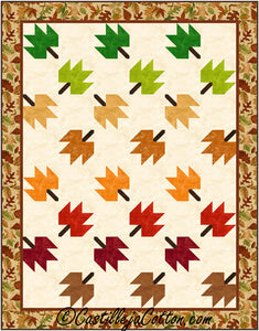 Twirling Leaves Quilt Pattern by Castilleja Cotton