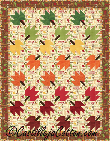 Twirling Leaves Quilt Pattern