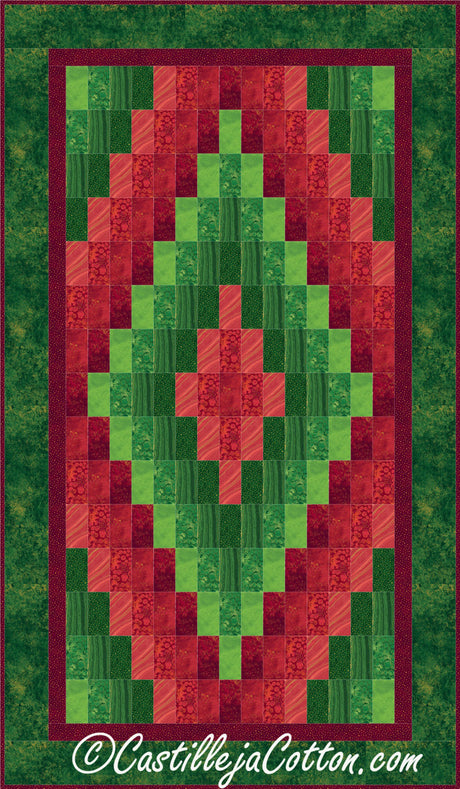 Christmas Diamond Quilt Pattern by Castilleja Cotton