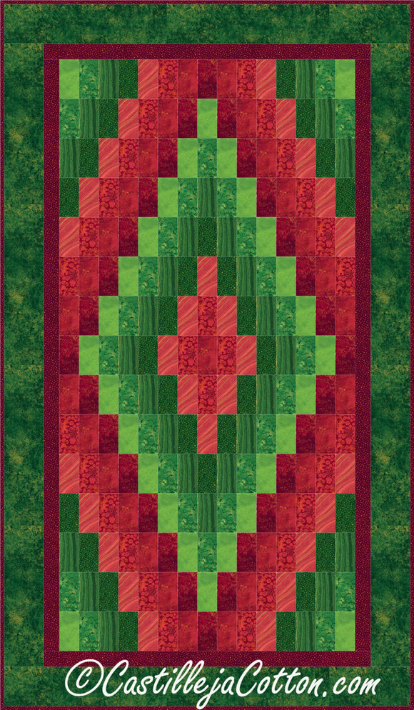 Christmas Diamond Quilt Pattern by Castilleja Cotton