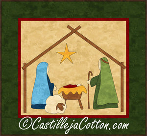 Nativity Quilt Pattern by Castilleja Cotton