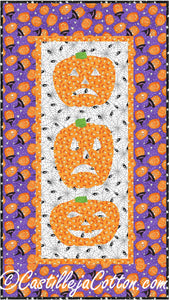 Scary Pumpkins Panel Quilt Pattern by Castilleja Cotton