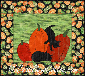 Cats and Pumpkins Quilt Pattern by Castilleja Cotton