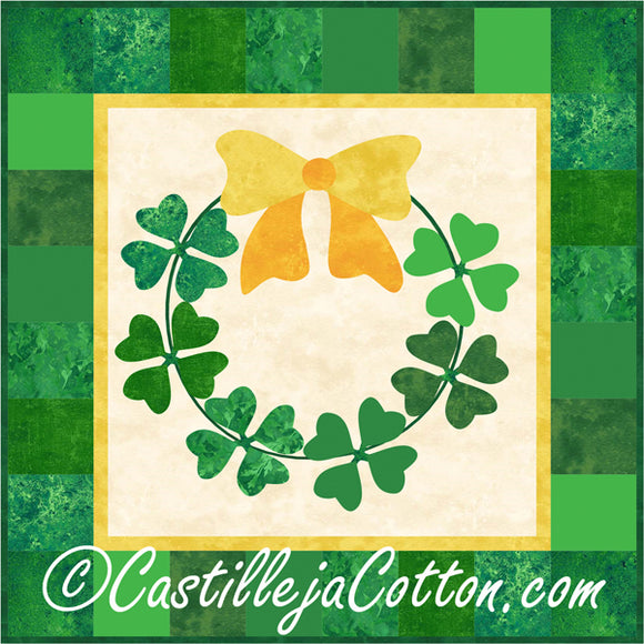 Good Luck Wreath Pattern by Castilleja Cotton