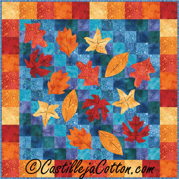 Leaves on a Pond Quilt Pattern by Castilleja Cotton