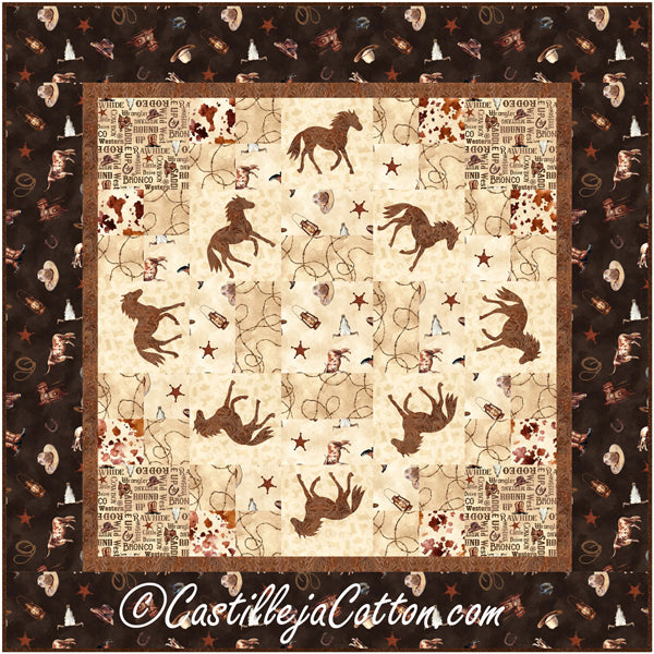 Wild Horses Wall Quilt Pattern by Castilleja Cotton