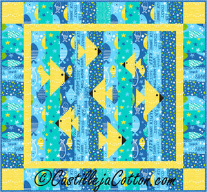 Fish Tank Quilt Pattern by Castilleja Cotton