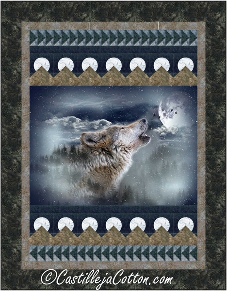 Moon Wolf Quilt Pattern
