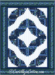 Crescent Log Cabin Blueberry Quilt Pattern by Castilleja Cotton