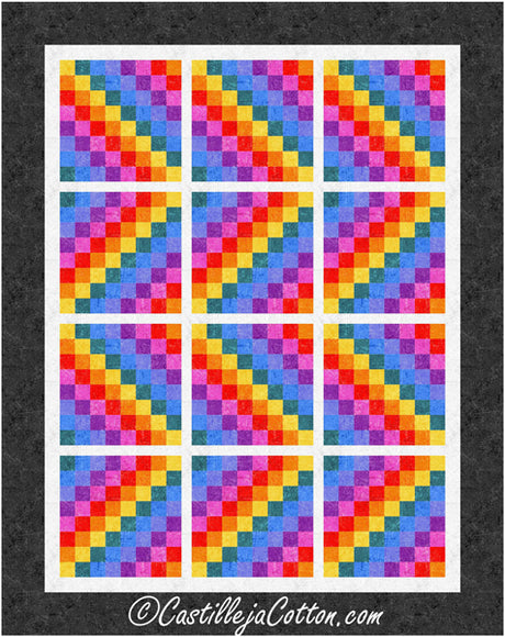 Rippling Rainbows Quilt Pattern by Castilleja Cotton