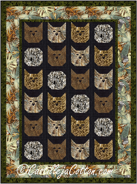 Wild Cats Quilt Pattern by Castilleja Cotton