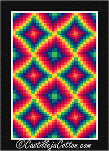 Spinning Squares Quilt Pattern by Castilleja Cotton