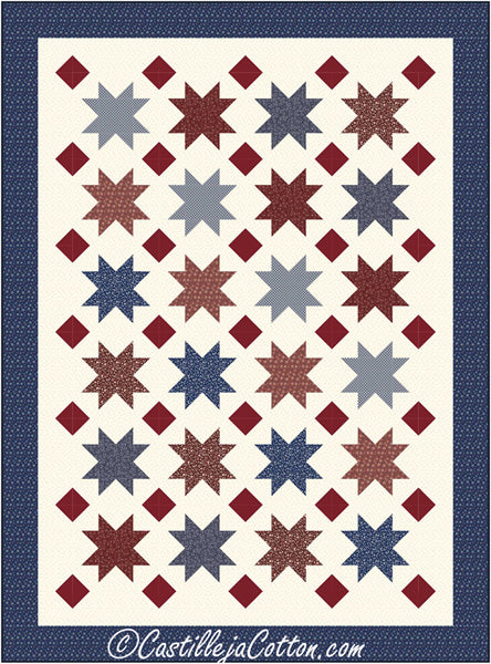 Floating Stars and Diamonds Quilt Pattern by Castilleja Cotton