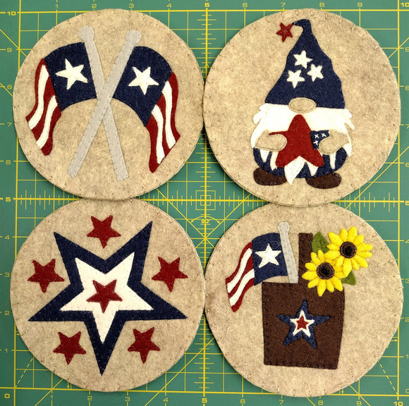 Patriotic Coasters Downloadable Pattern by Rachels of Greenfield