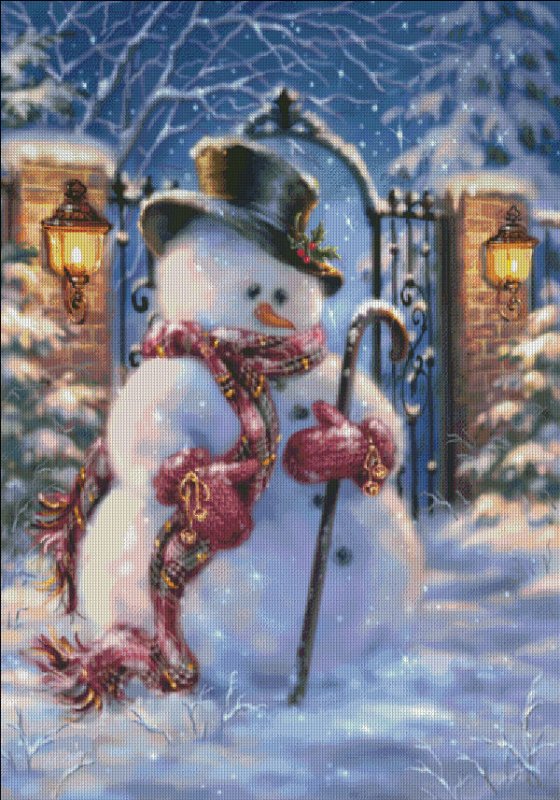 Sir Frederick Frosty Cross Stitch By Dona Gelsinger