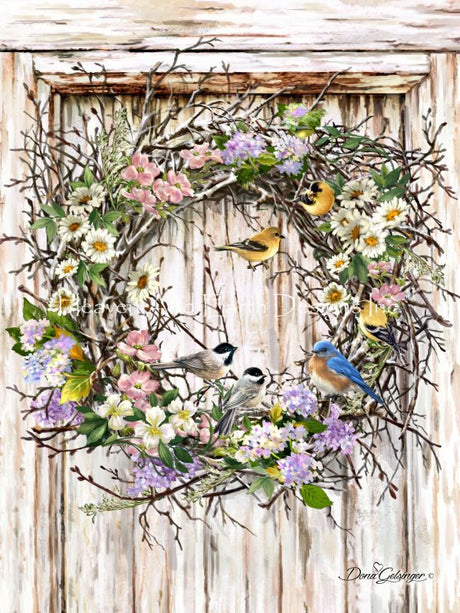 Spring Wreath Cross Stitch By Dona Gelsinger