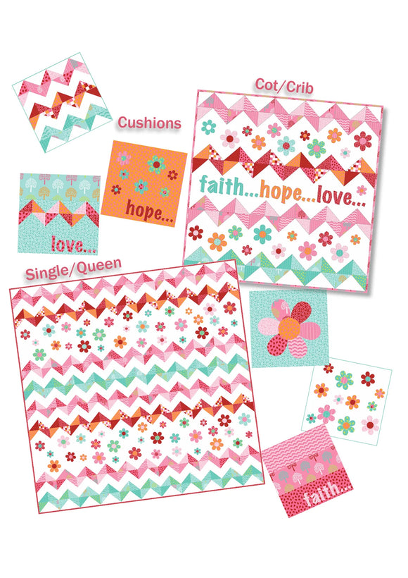 Faith Hope Love Downloadable Pattern by Kids Quilts