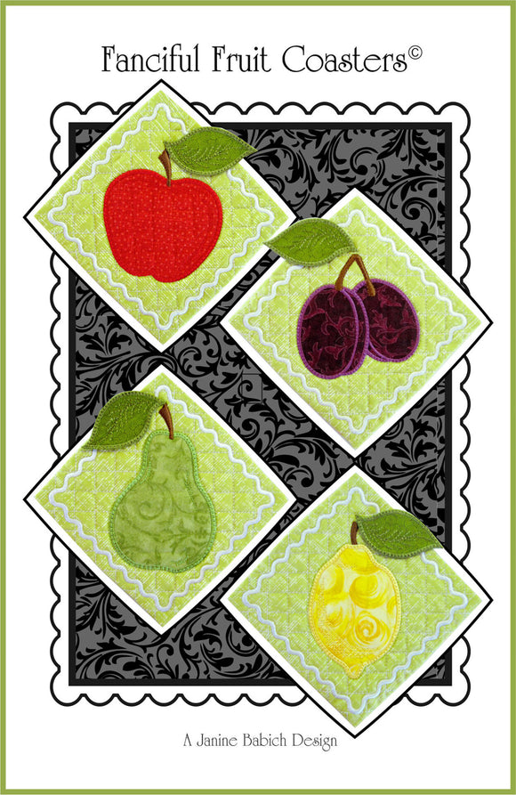 Fanciful Fruit Coasters Downloadable Pattern by Janine Babich